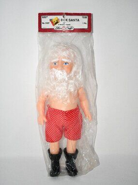 Vintage 1990 Fibre Craft Music Box Santa 14" Doll #3197 Billie Peppers NWT